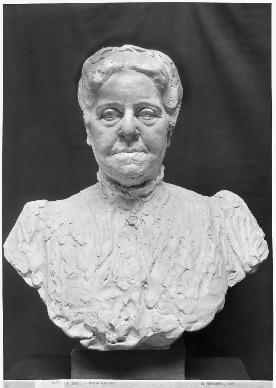 Madam Marie Laurent büstü (pişmiş toprak) by Aime Jules Dalou