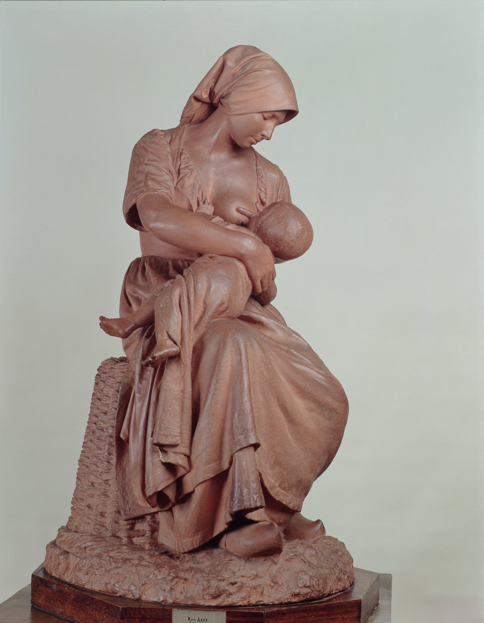 Bebek Emziren Köylü Kadın, 1873 (pişmiş toprak) (ayrıntılar için bkz. 183878) by Aime Jules Dalou