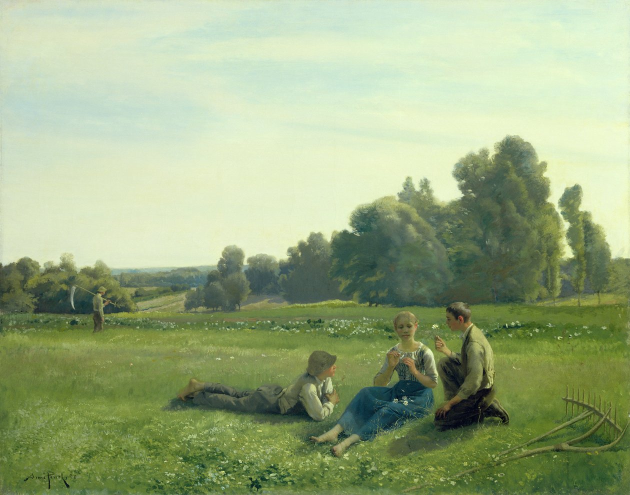 Dinlenme Halindeki Samancılar, 1890 by Aime Perret