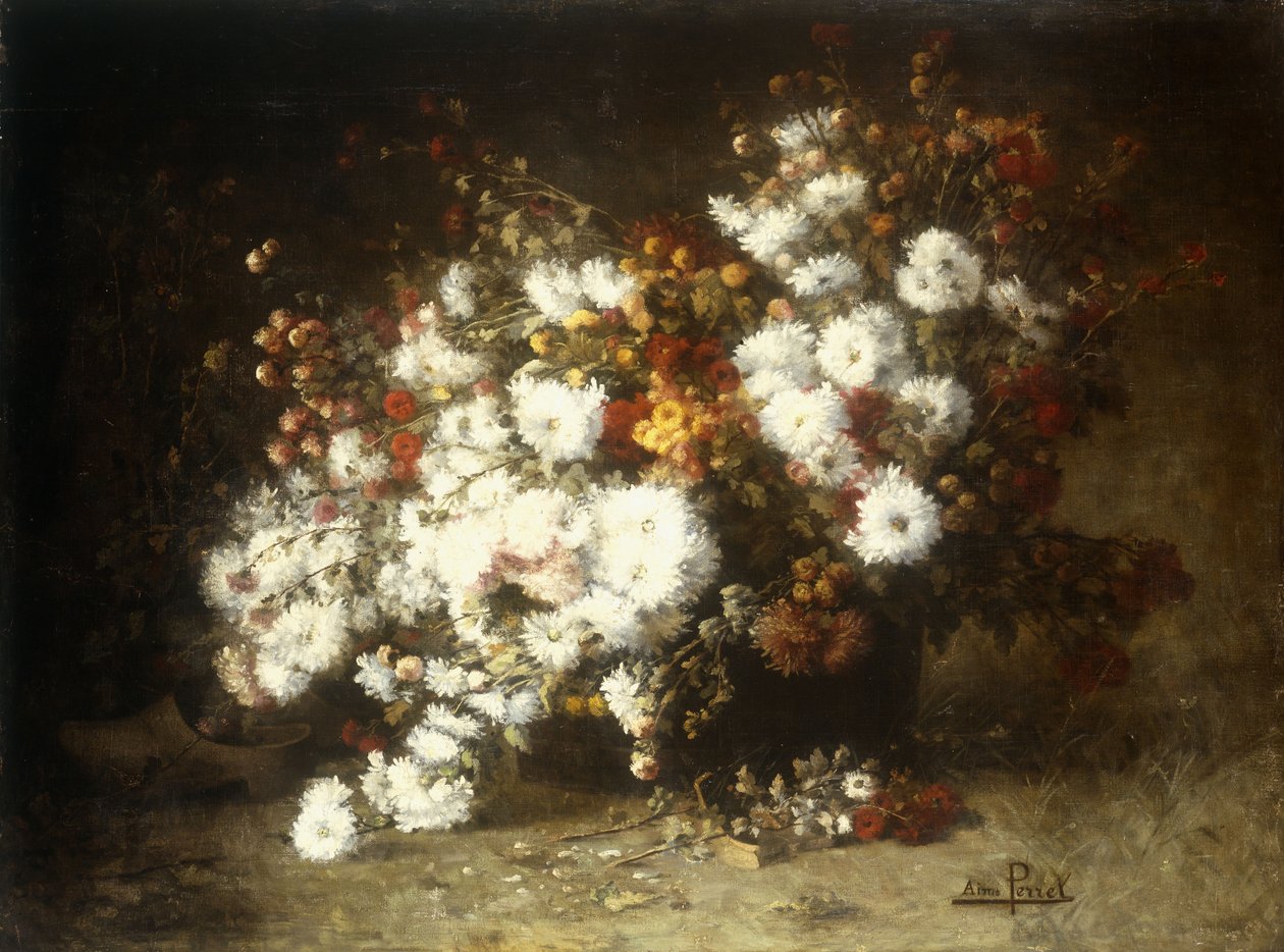 Çiçeklerin natürmort by Aime Perret
