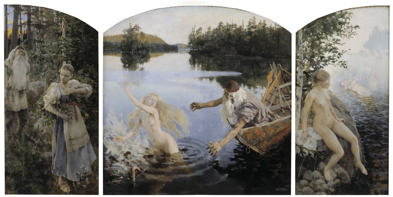 Aino Miti, Üç Parçalı by Akseli Gallen Kallela