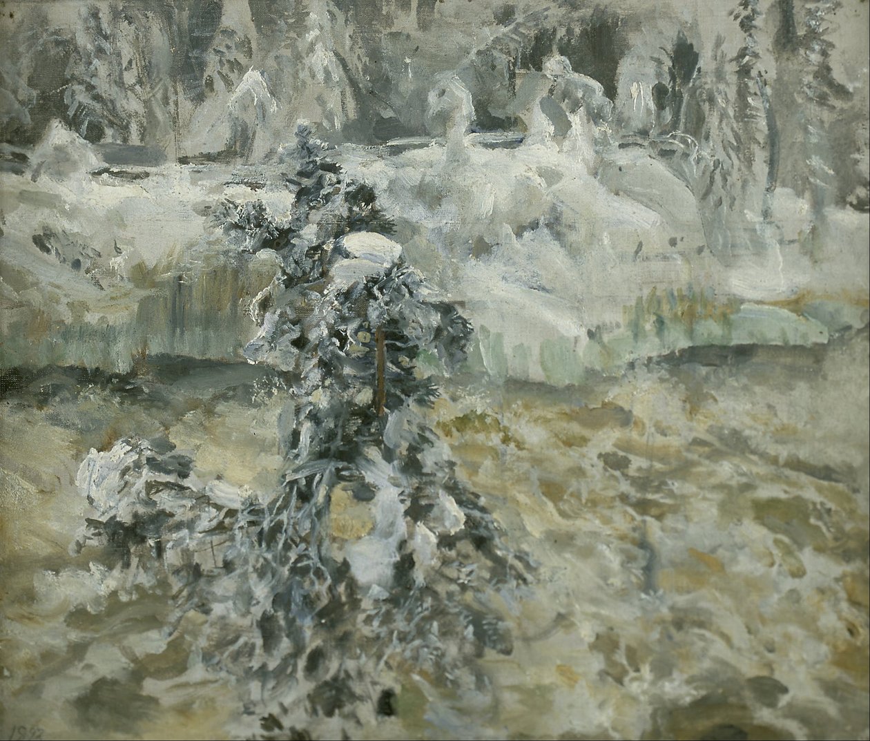 Kış mevsiminde Imatra by Akseli Gallen Kallela