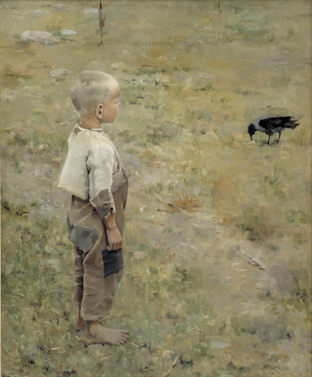 Karga olan çocuk by Akseli Gallen Kallela