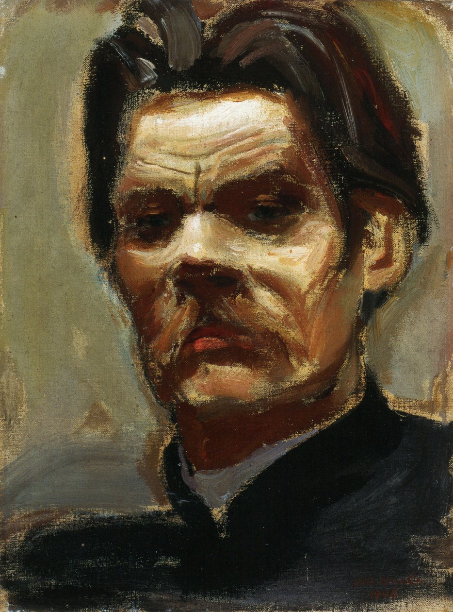 Yazarın portresi Maxim Gorky (1868-1939) (Maxime Gorki) - Gallen-Kallela, Akseli (1865-1931) - 1906 - Tuval üzerine yağlı boya - Konstmuseet Ateneum, Helsinki by Akseli Valdemar Gallen Kallela