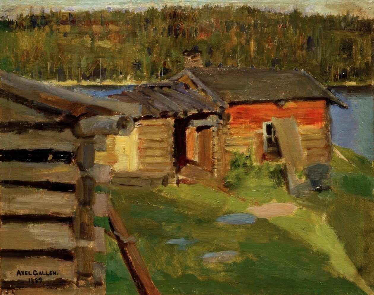Akşam ışığında Ekola-Hof by Akseli Valdemar Gallen Kallela