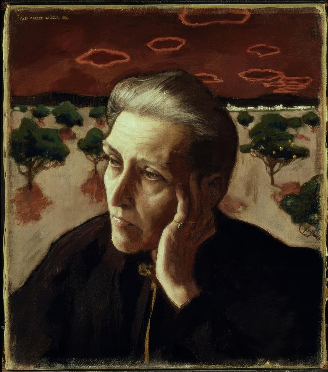 sanatçının annesi by Akseli Valdemar Gallen Kallela