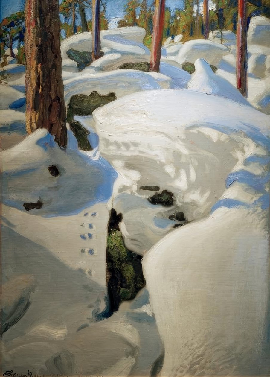 vaşak mağarası by Akseli Valdemar Gallen Kallela