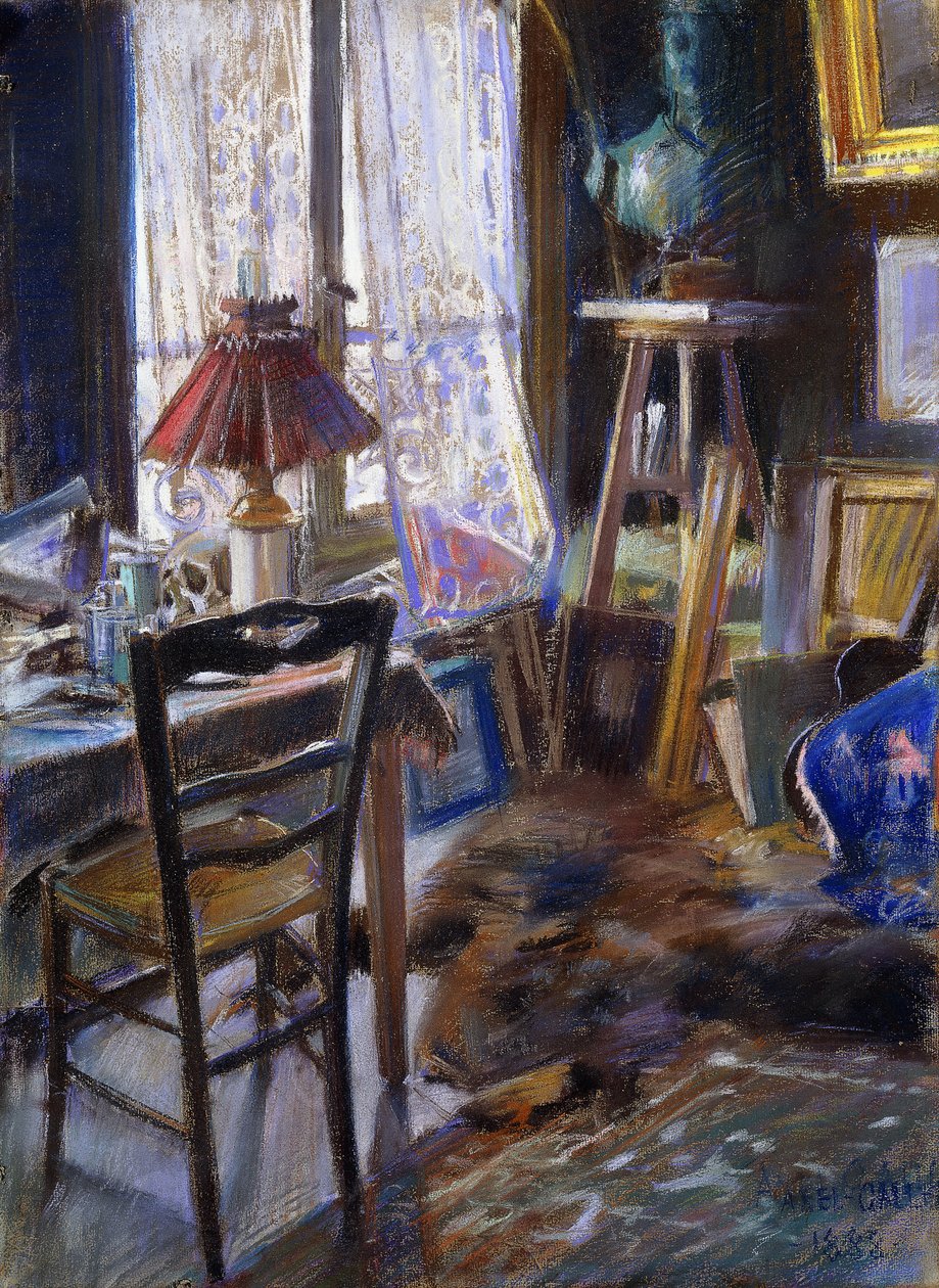 Kont Deheaulme de Vallombreuse Stüdyosu, 36 Rue Jouffroy, Paris by Akseli Valdemar Gallen Kallela