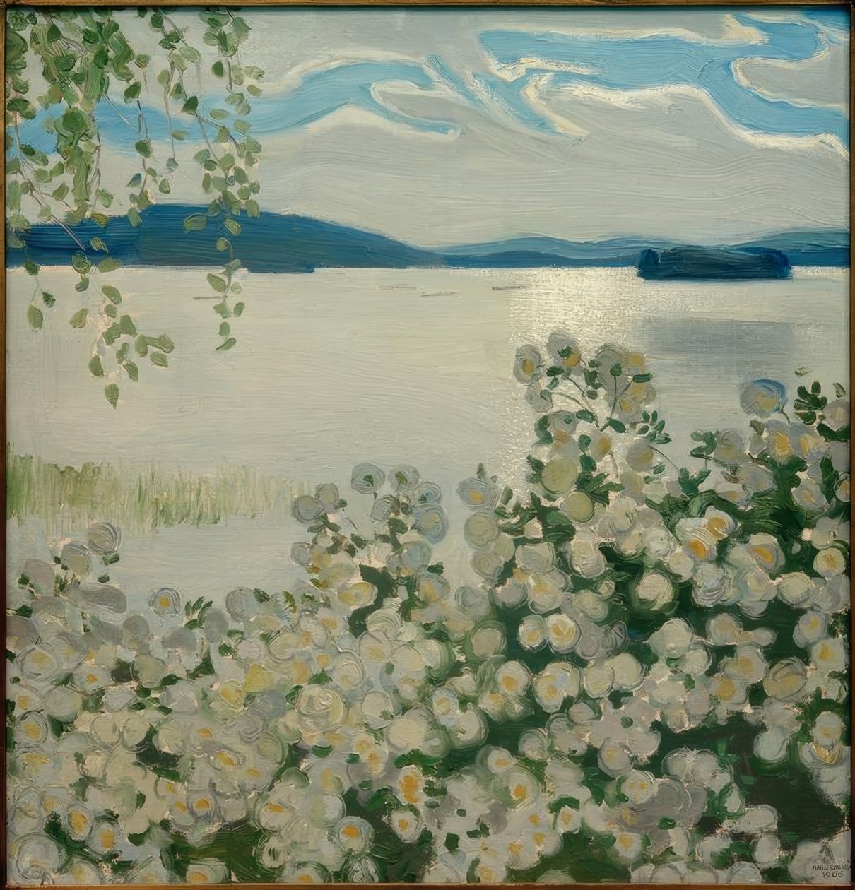 Beyaz güller by Akseli Valdemar Gallen Kallela