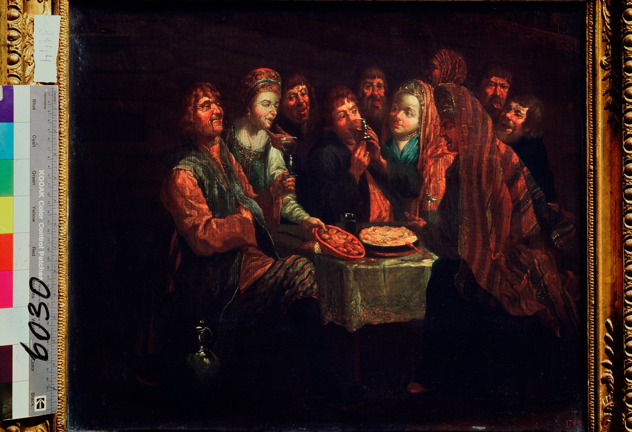 Köylü Bayramı - Tablo Al Vishnekov (18. yüzyılın ilk yarısı), tuval üzerine yağlıboya, 18. yüzyıl Rus sanatı - Devlet Rus Müzesi, Saint Petersburg by Al Vishnekov
