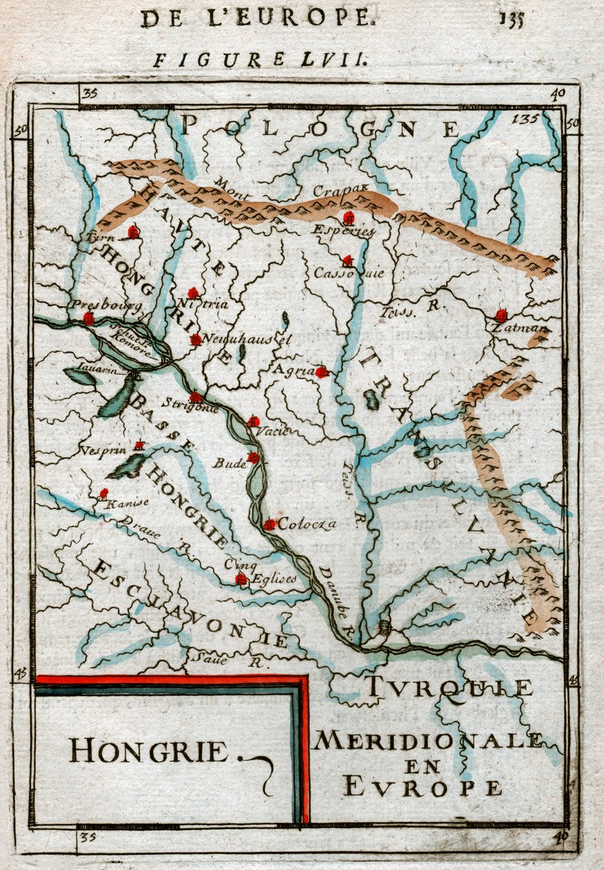 Macaristan Haritası 1683 by Alain Manesson Mallet