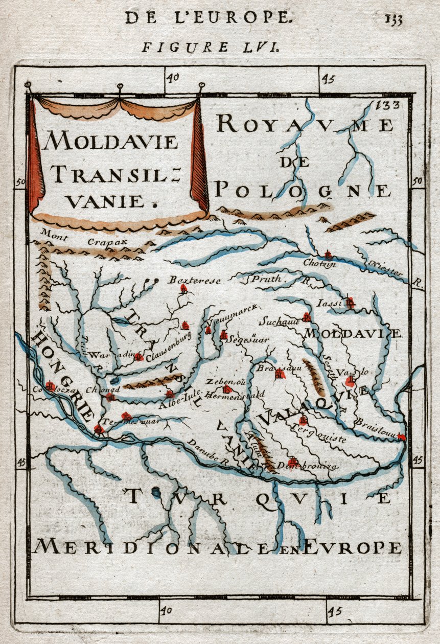 Romanya Haritası 1683 by Alain Manesson Mallet