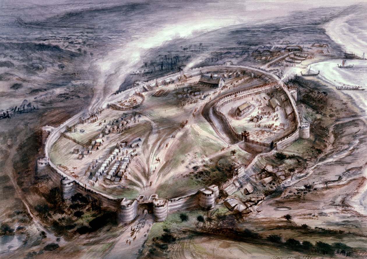 Pevensey Kalesi, c3. yüzyıl, 1960