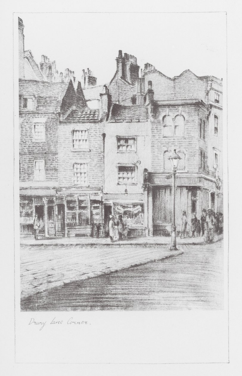 London Lanes: Drury Lane Köşesi (lito) by Alan Stapleton