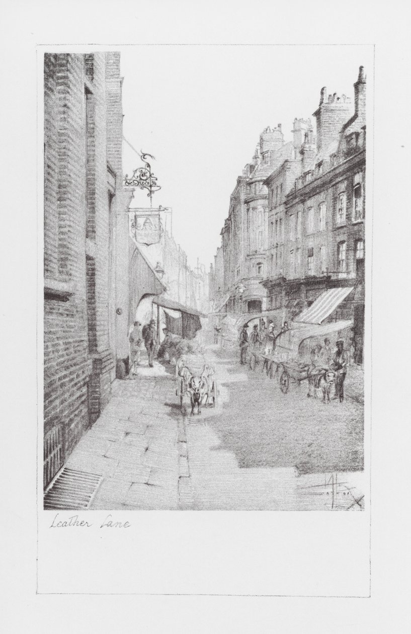 London Lanes: Leather Lane (lito) by Alan Stapleton