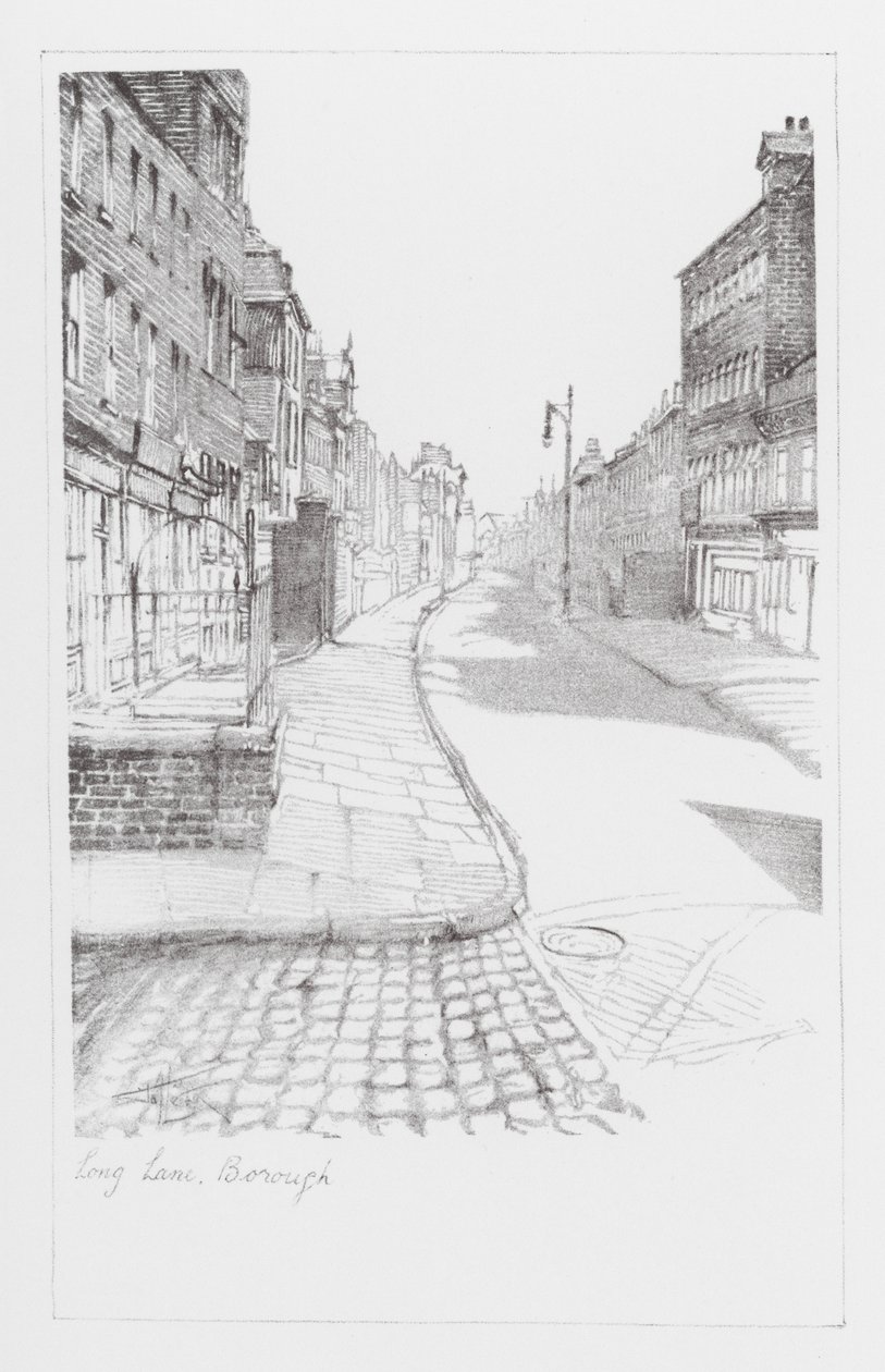 London Lanes: Long Lane, Borough (lito) by Alan Stapleton