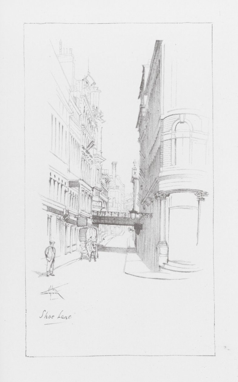 London Lanes: Shoe Lane (lito) by Alan Stapleton