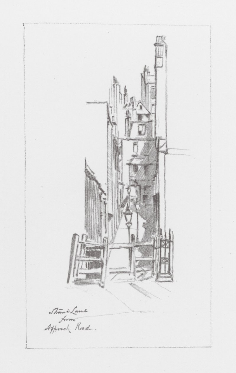 Londra şeritleri: Strand Lane (lito) by Alan Stapleton