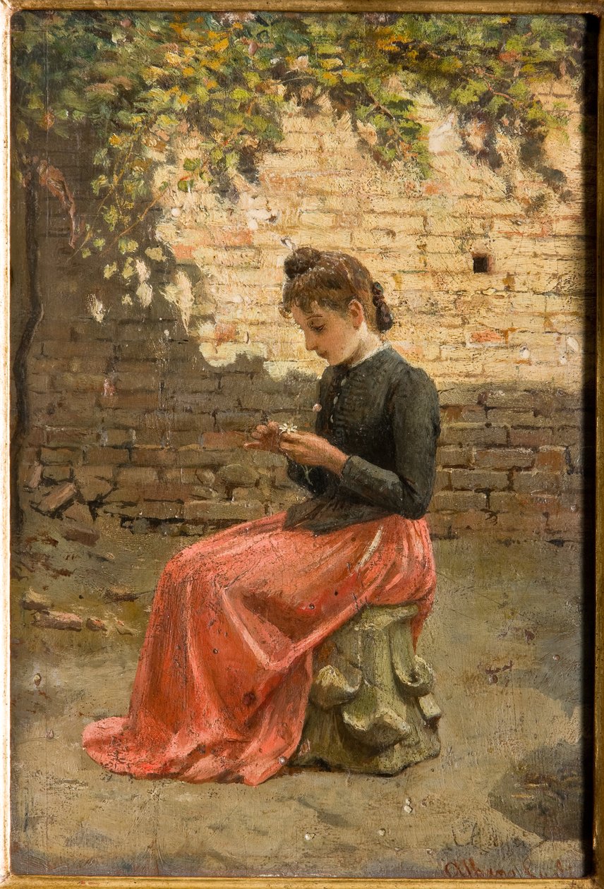 Beni Seviyor, Beni Sevmiyor (karton üzerine yağlı boya) by Albano Lugli Carpi