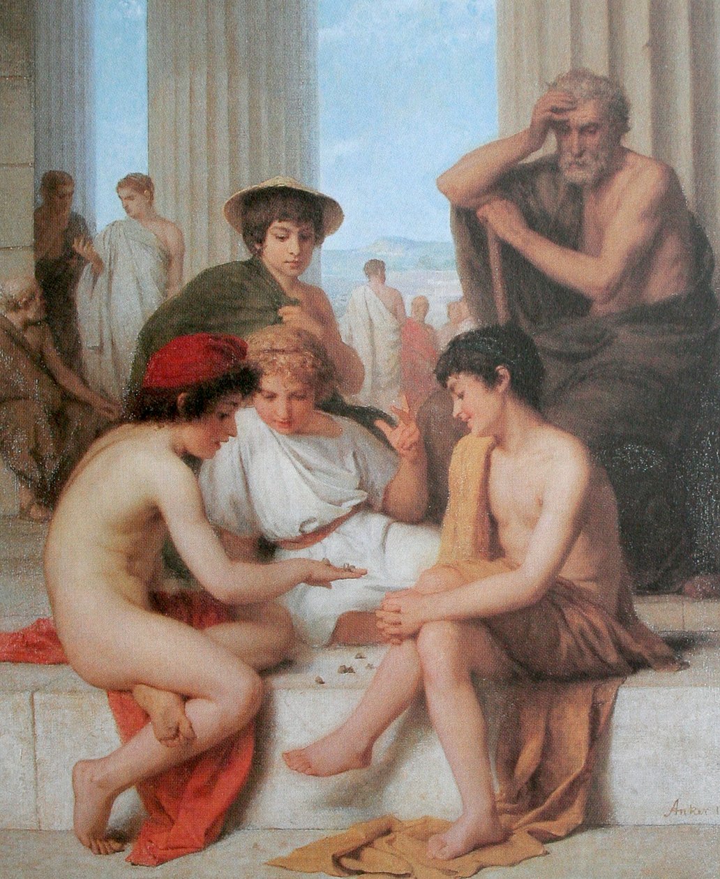 eklem oyuncuları by Albert Anker