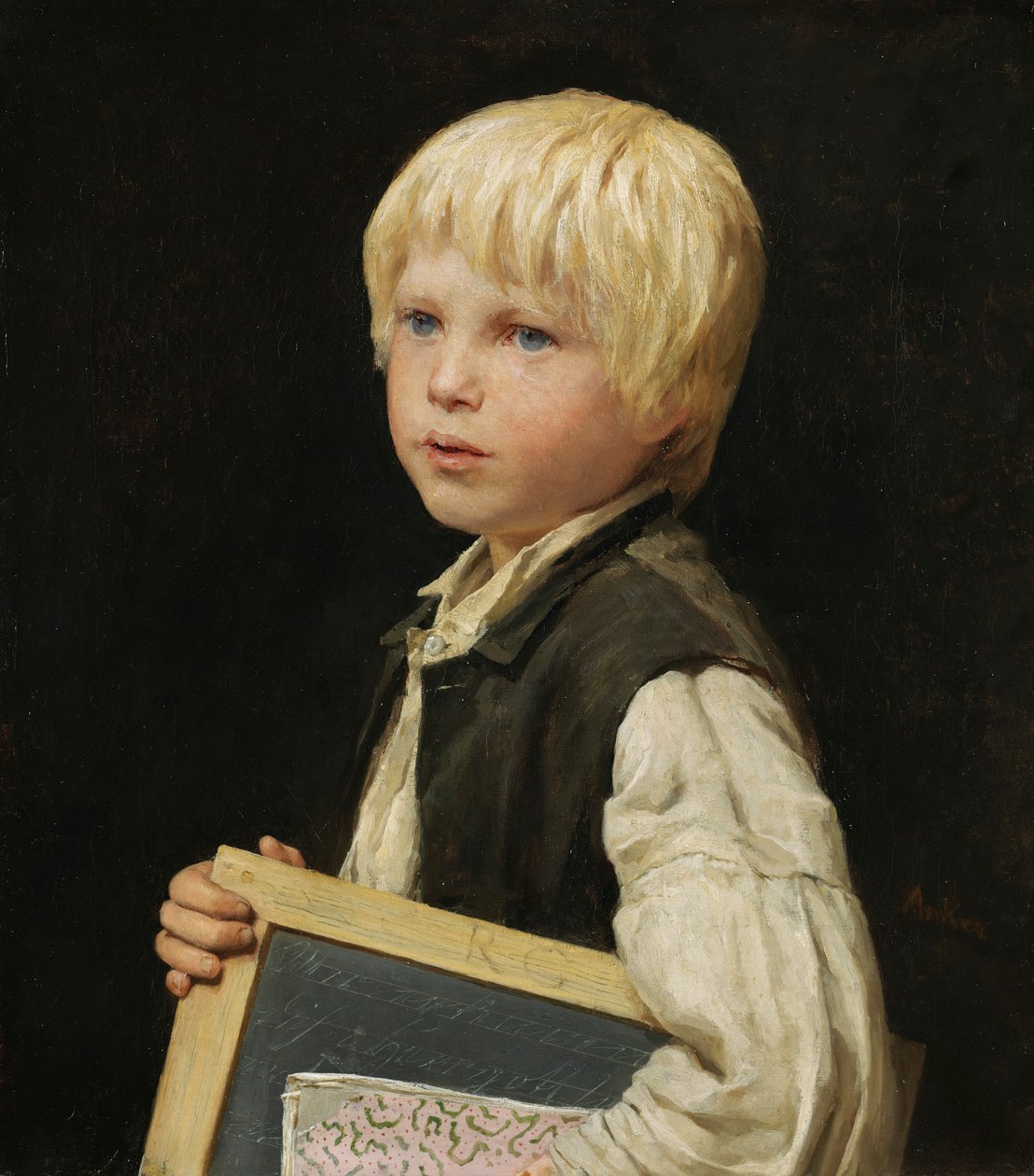 Okul çocuğu by Albert Anker