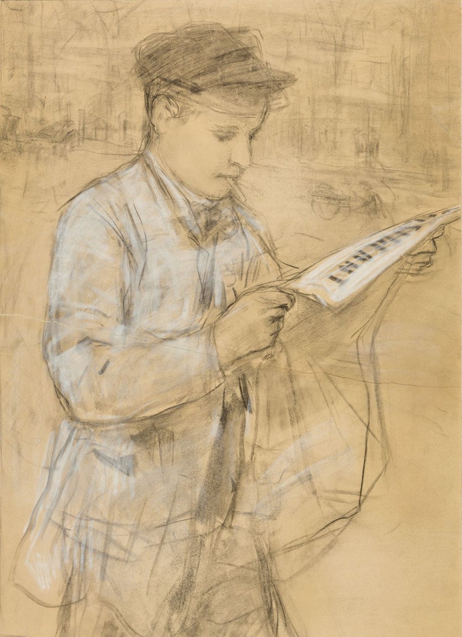 gazeteci by Albert Anker