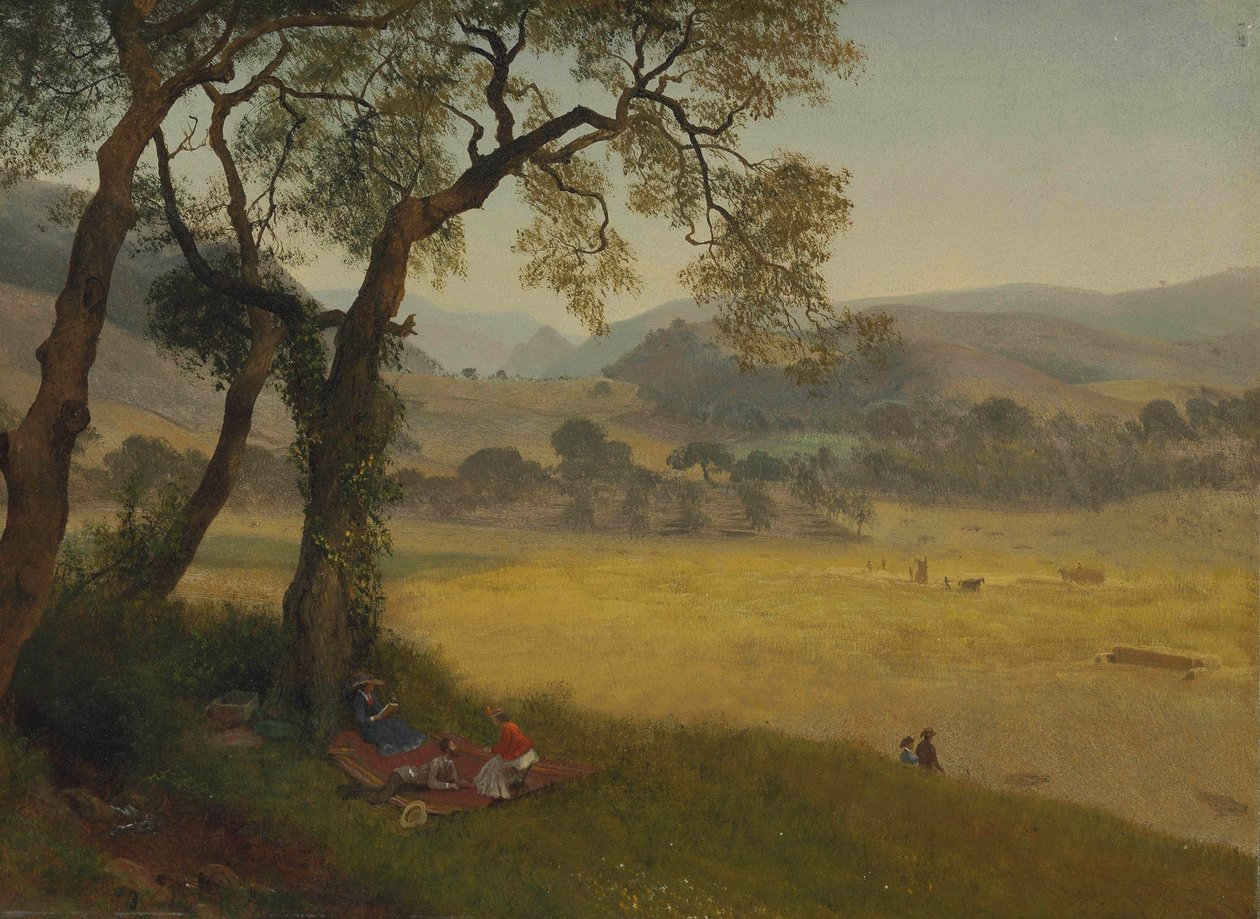 Oakland yakınlarında altın bir yaz günü by Albert Bierstadt