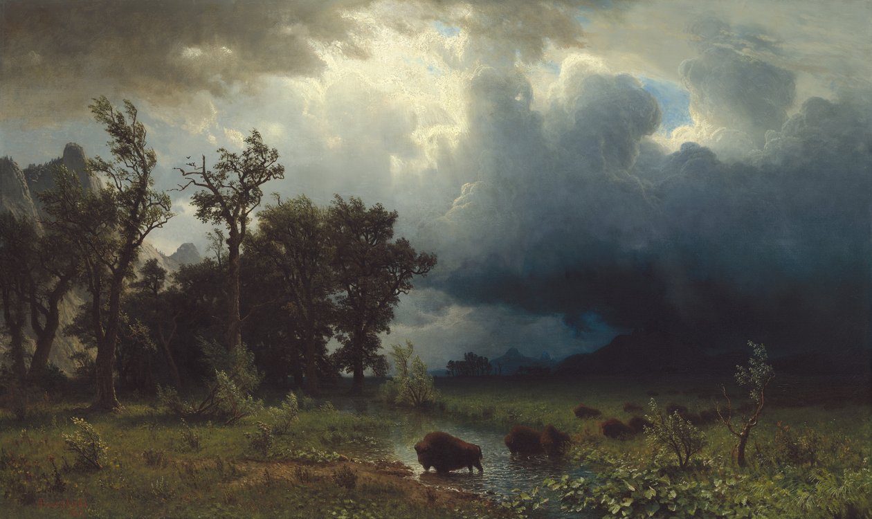 Bufalo Yolu: Yaklaşan Fırtına, 1869 by Albert Bierstadt
