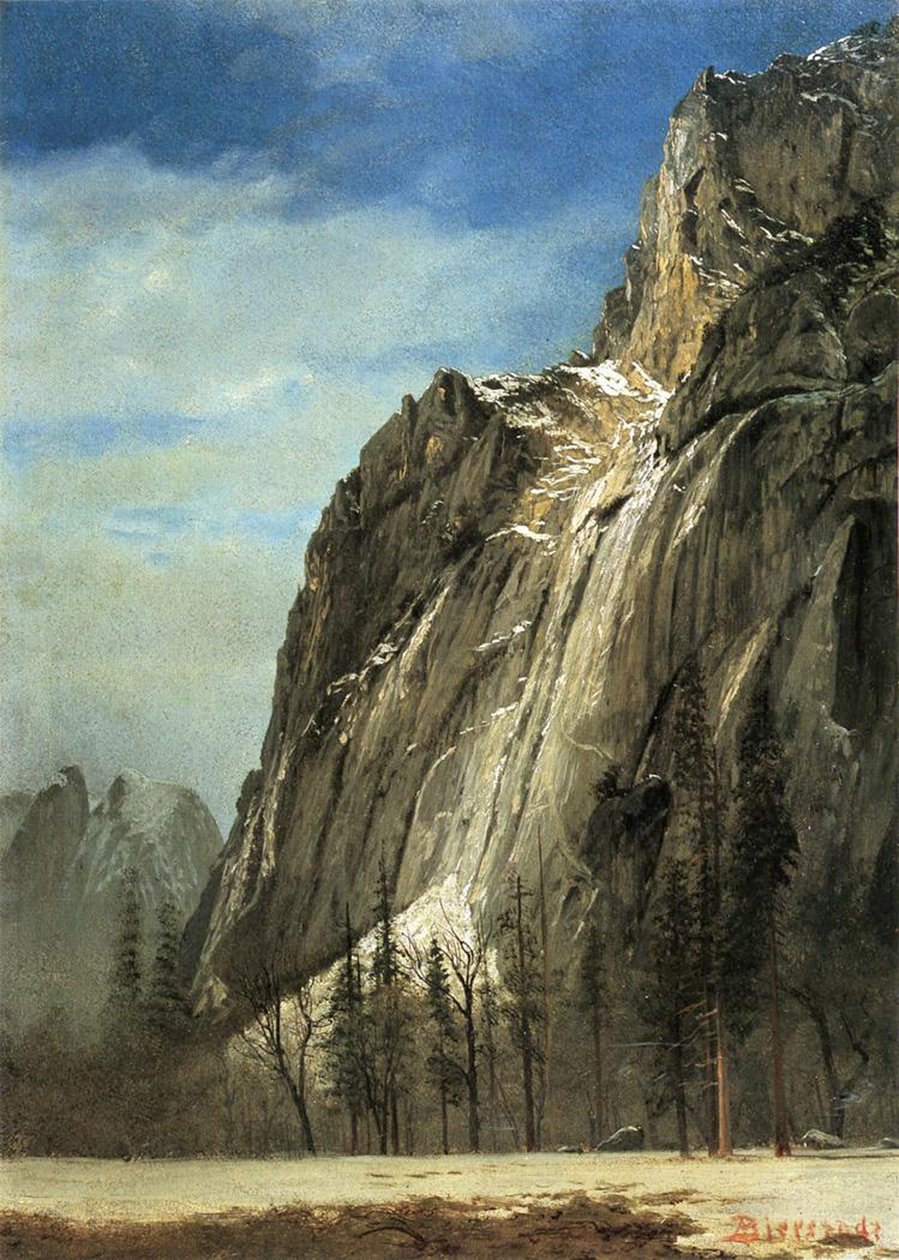 Katedral Kayaları, Yosemite, 1872 dolayları (tuval üzerine kağıt üzerine yağlı boya) by Albert Bierstadt