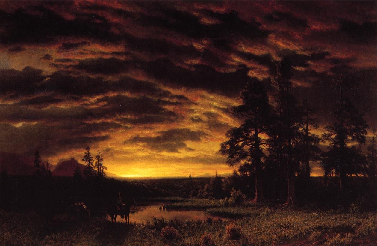 Çayırda Akşam by Albert Bierstadt