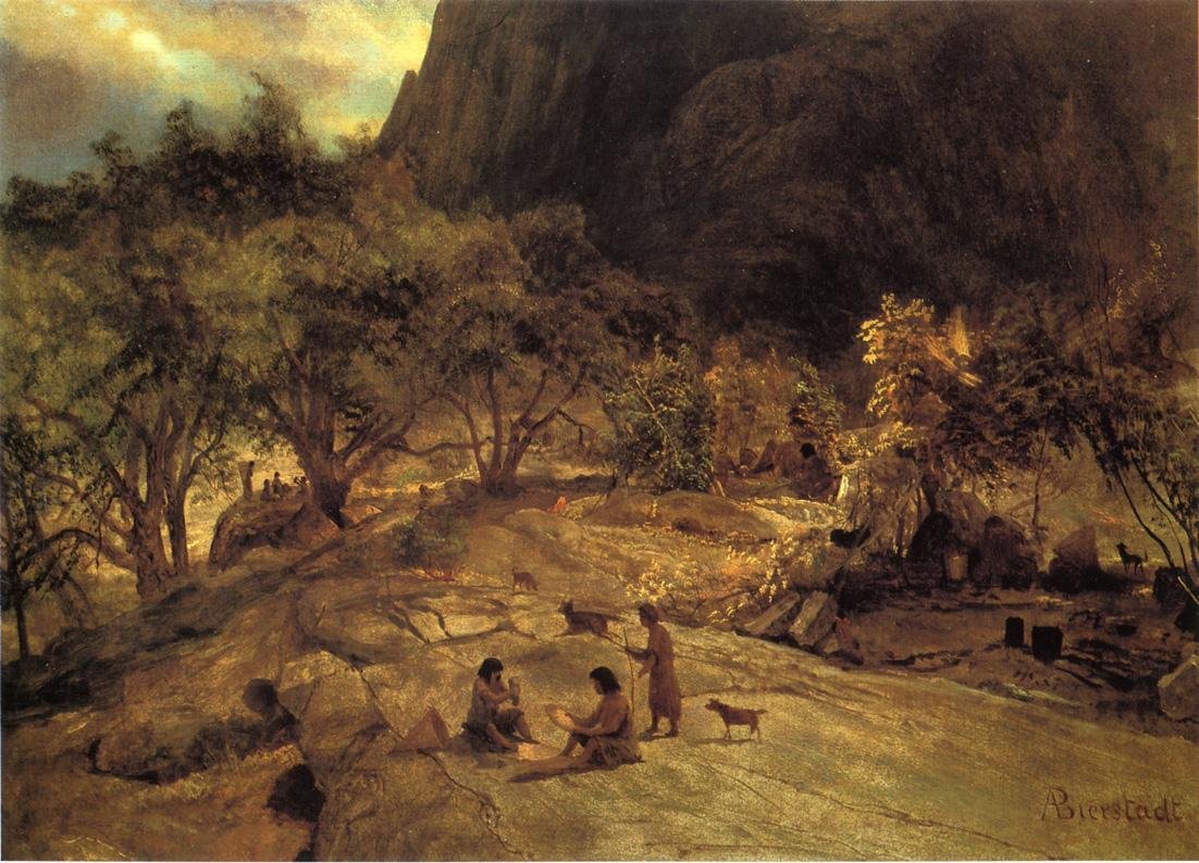 Hint Kampı Yosemite Vadisi Kaliforniya by Albert Bierstadt