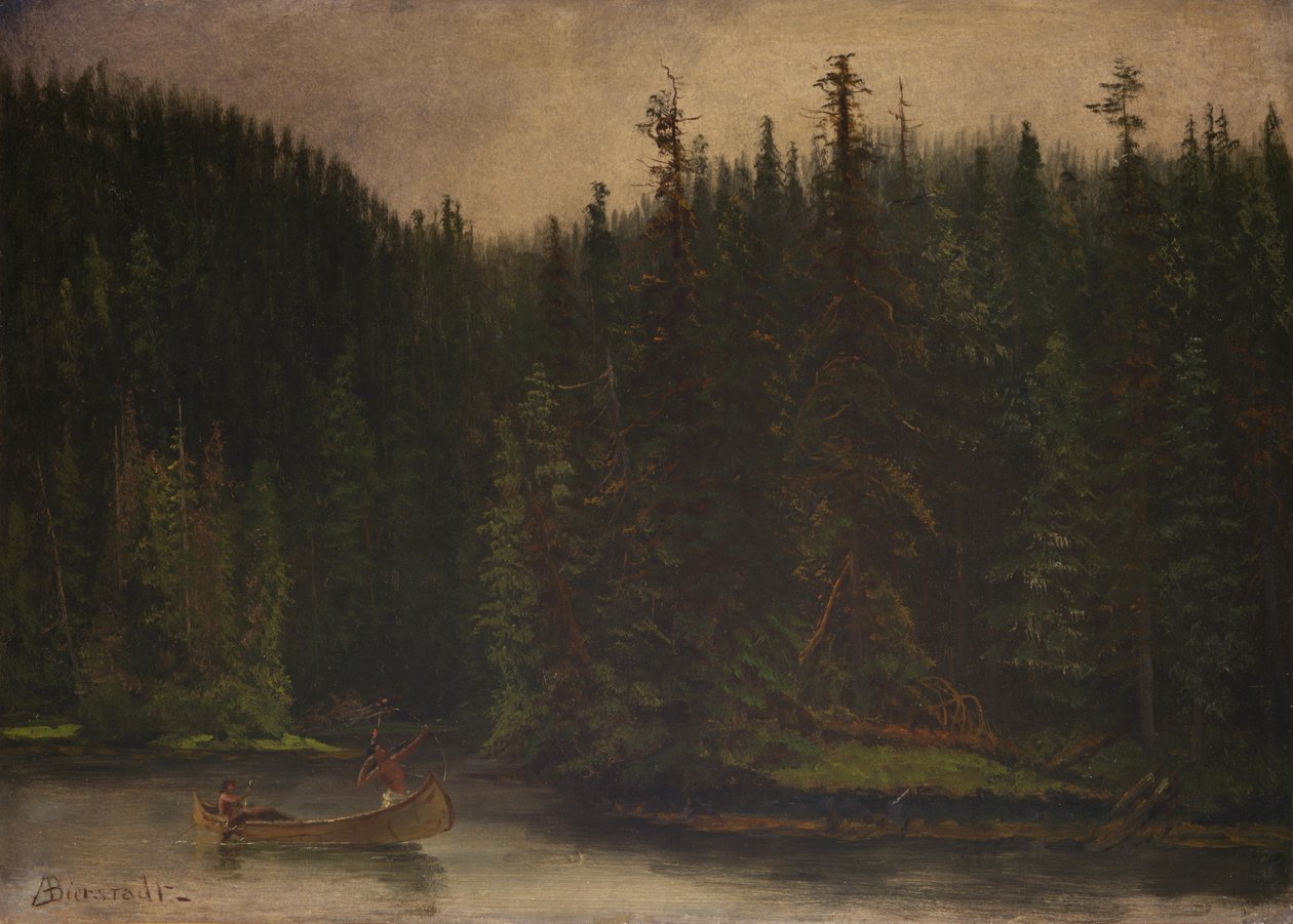 Kanoda Hint Avcıları by Albert Bierstadt
