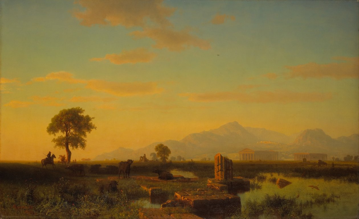 Paestum Harabeleri, 1858 by Albert Bierstadt