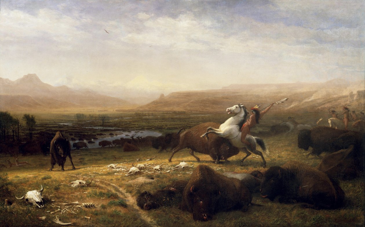 Bufaloların Sonu by Albert Bierstadt