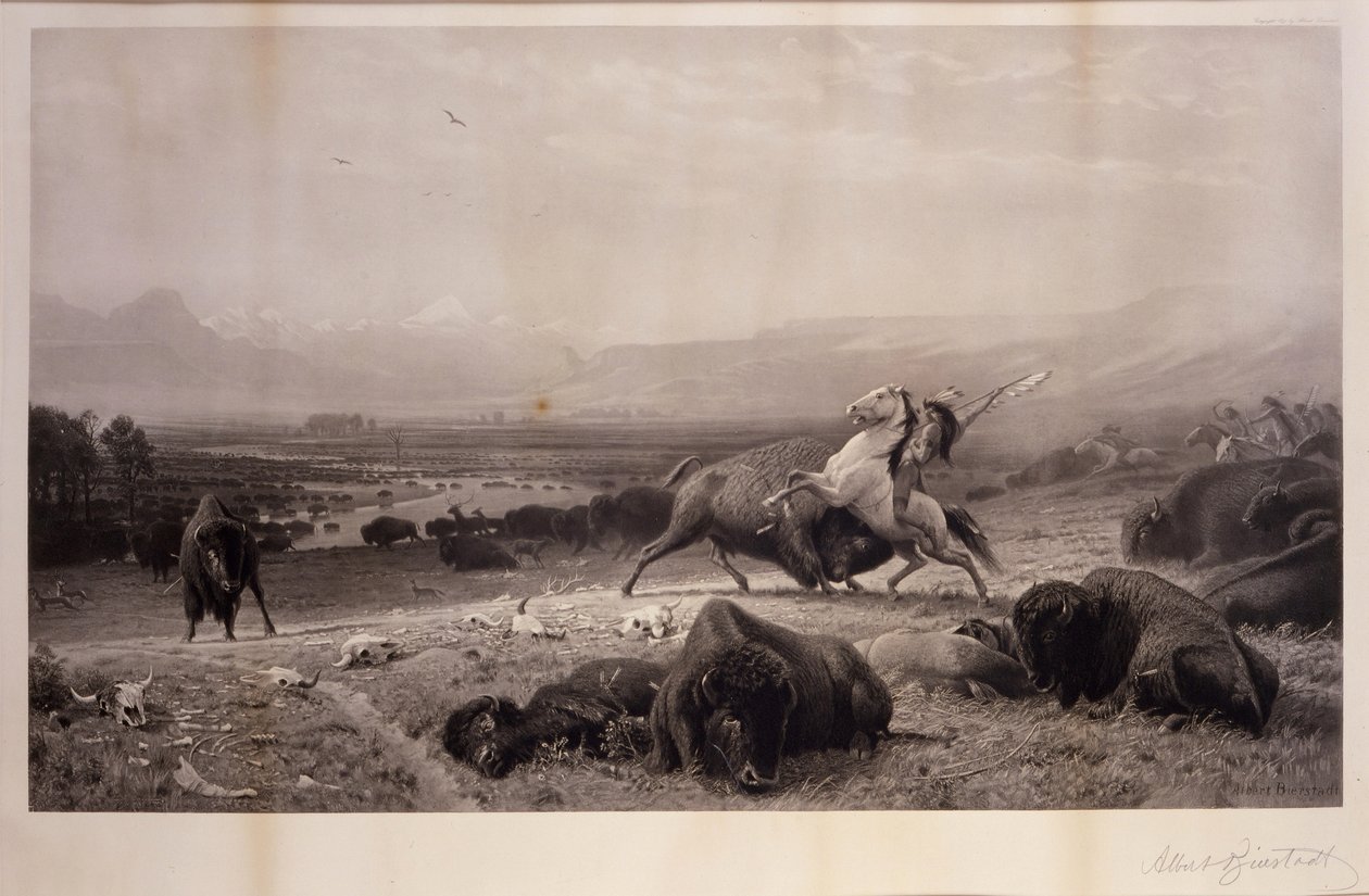 Bufaloların Sonu by Albert Bierstadt