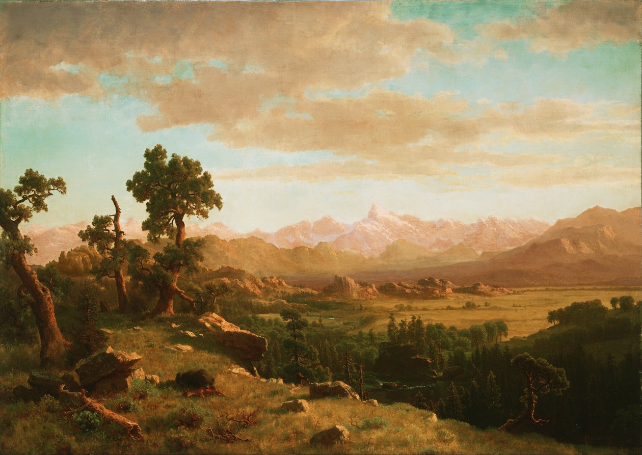 Rüzgar Nehir Ülke by Albert Bierstadt