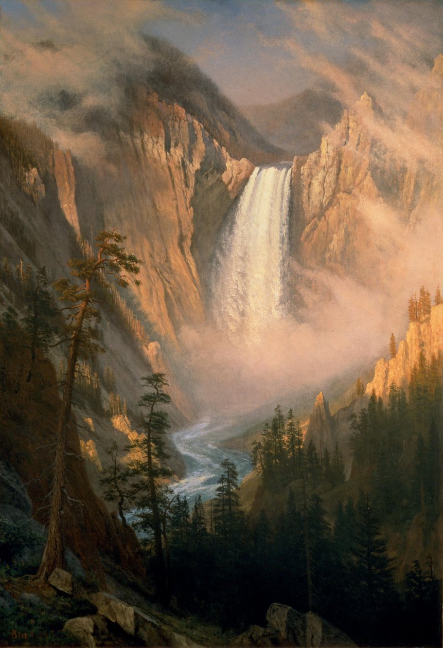Yellowstone Şelaleleri by Albert Bierstadt