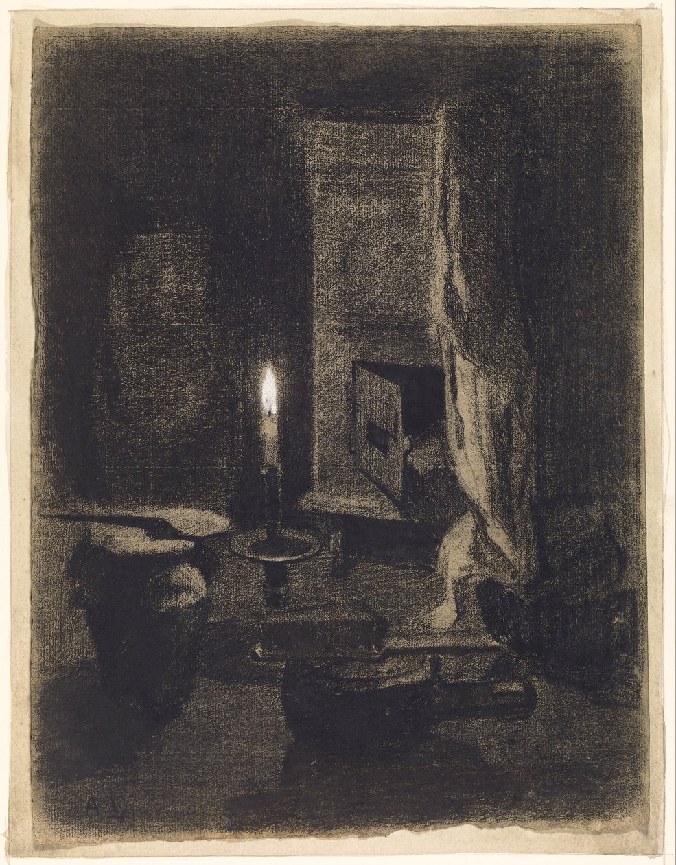Mum ile Natürmort by Albert Charles Lebourg
