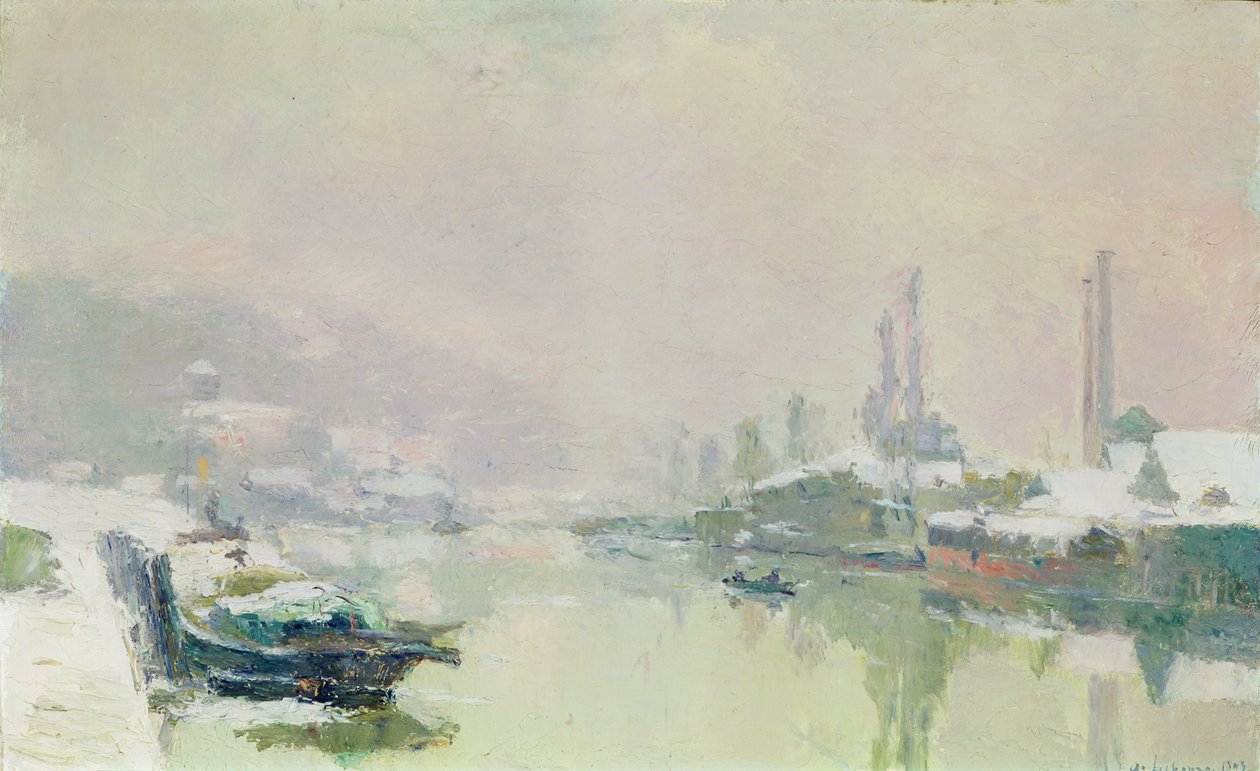 Kar Altında Ile Lacroix, 1893 by Albert Charles Lebourg