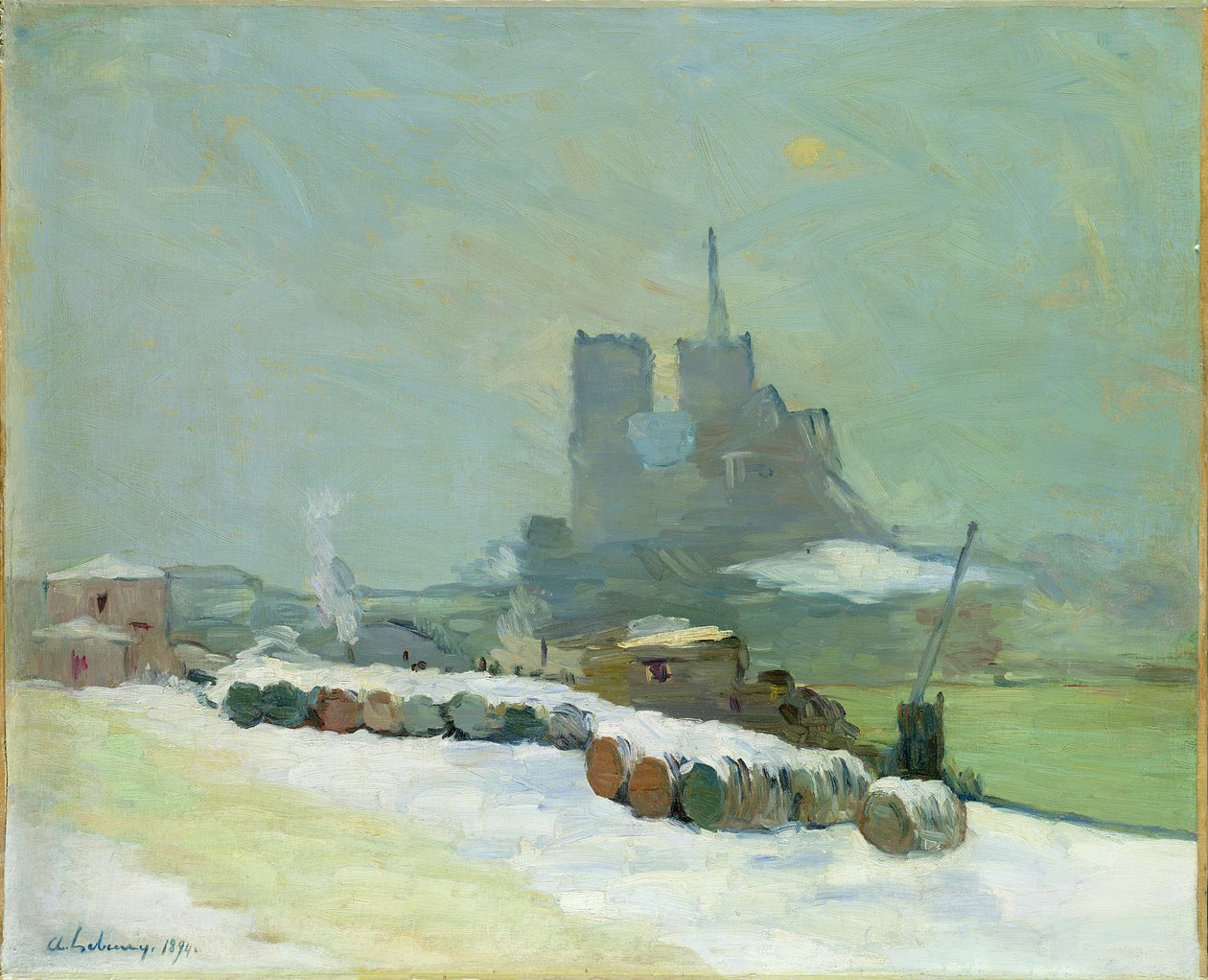 Notre Dame manzarası, 1894 by Albert Charles Lebourg