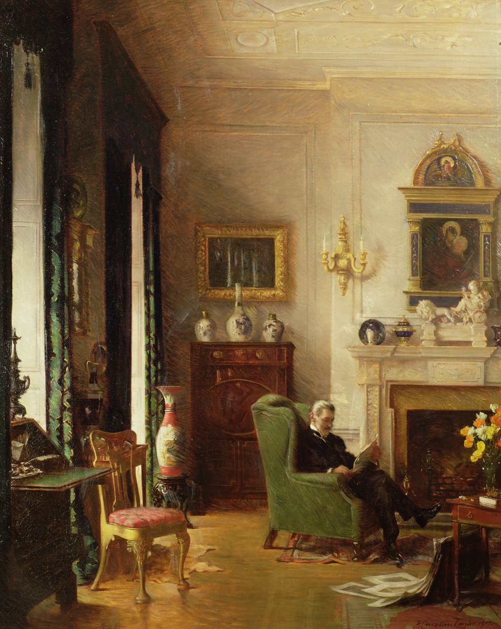 Gri Çizim Odası by Albert Chevallier Tayler