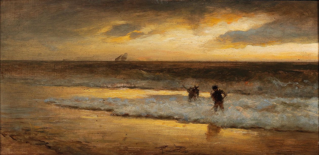 Sahilde Yengeç Balıkçıları by Albert Flamm