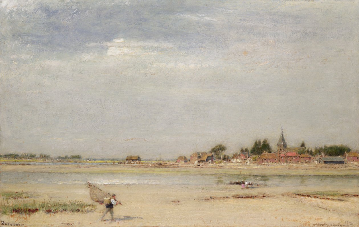 Bosham, 1920 (oil, wc, bodycolour & ink on paper) by Albert Goodwin