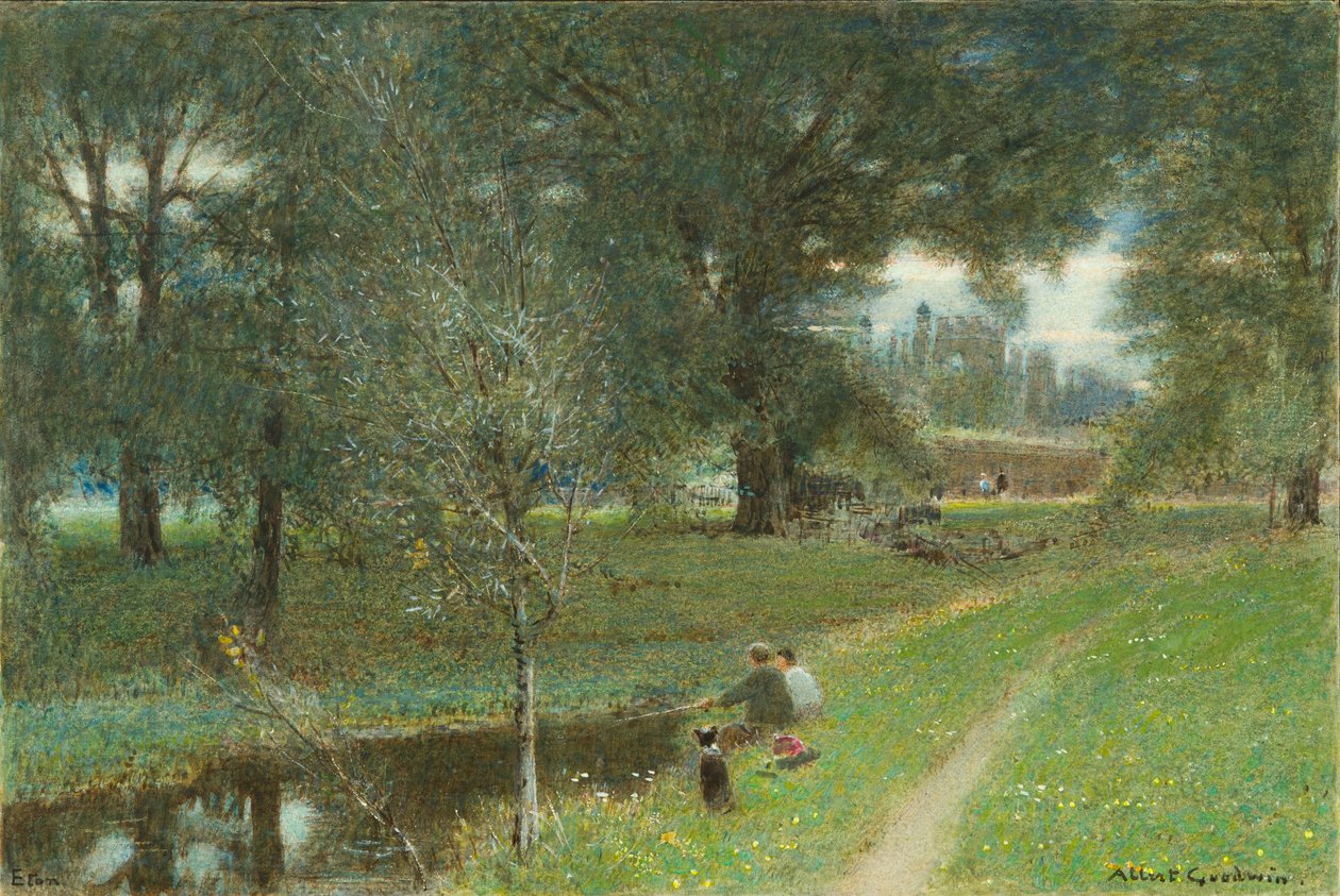 Eton, 1907 (kağıt üzerinde wc ve gövde rengi) by Albert Goodwin