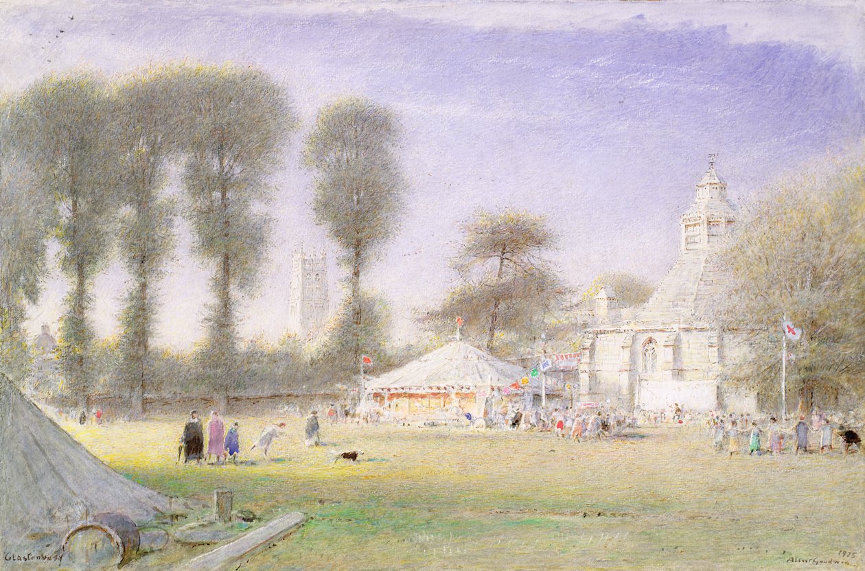 Glastonbury Fuarı, 1925 by Albert Goodwin
