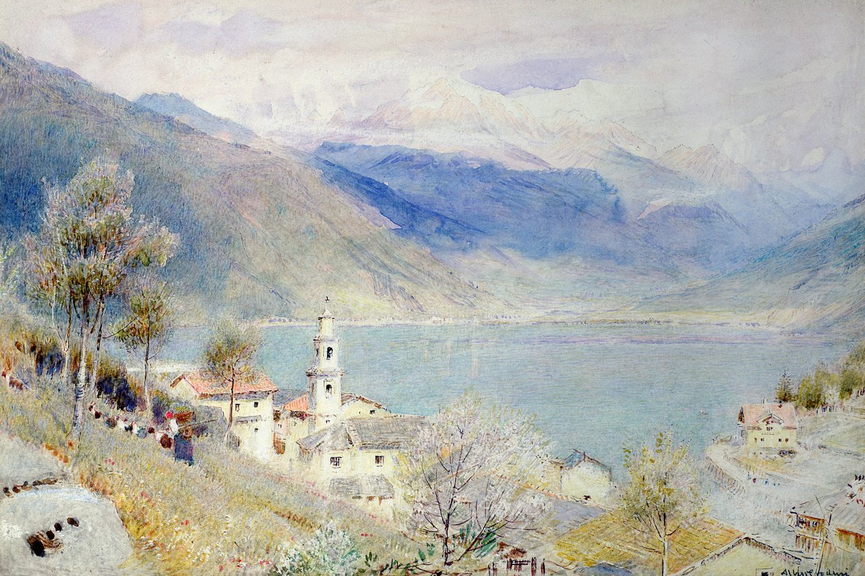 göl sahnesi by Albert Goodwin