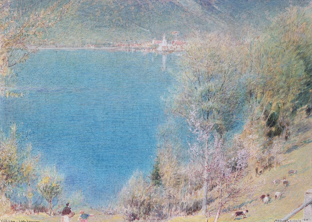 Witznan, Luzern Gölü by Albert Goodwin