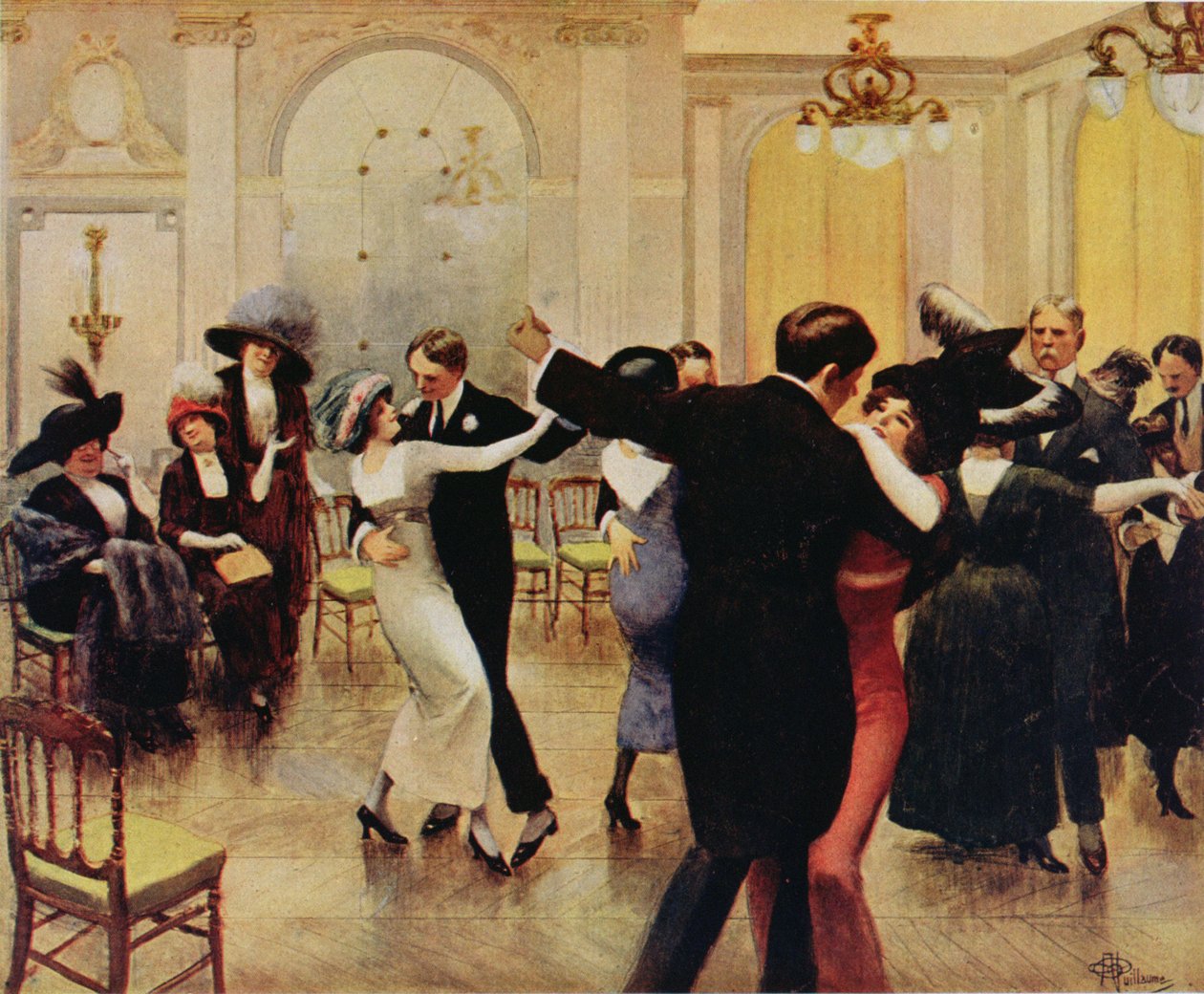 Doing the Tango, published in Femina, 1913  by Albert Guillaume