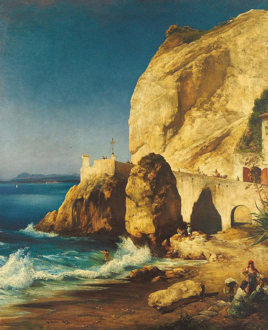 İnsanlarla Capri kıyılarında parça by Albert Hertel