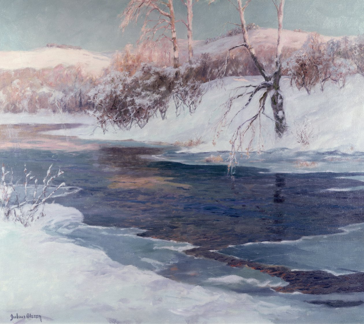 kar sahnesi by Albert Julius Olsson
